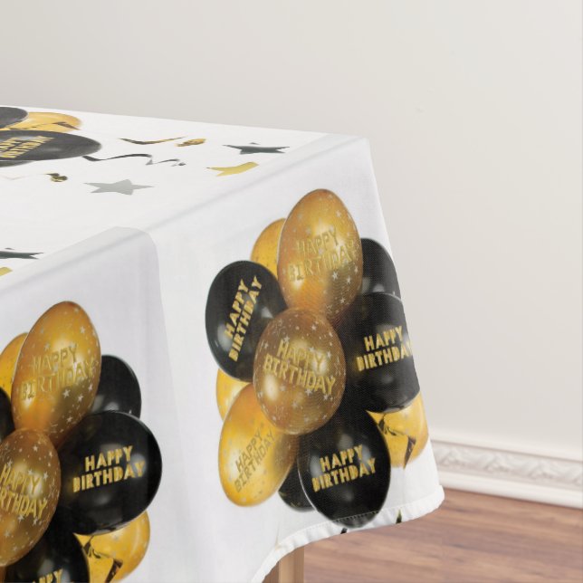 Toalha de Mesa Balões de Aniversário Feliz (Posição Original)