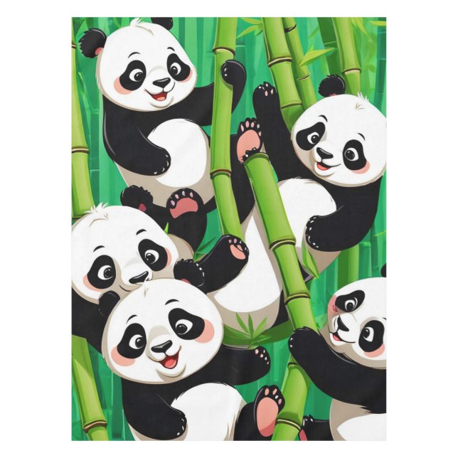 Toalha De Mesa Bamboo Panda (Frente)