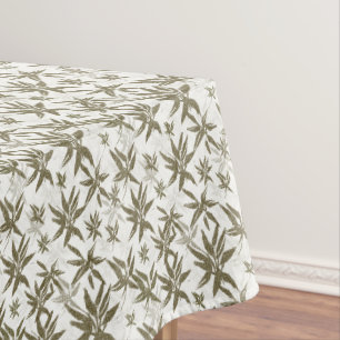 Toalha De Mesa Bambu em White Sheers - padrão de superfície unifo