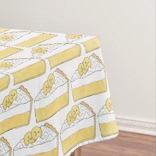 Toalha De Mesa Banana Cream Pie Slice Dessert Baking Comida