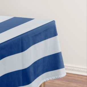 Toalha De Mesa Bandas Azuis Escuras e Claras