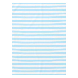 Toalha De Mesa Bandas brancas e azuis-claras clássicas