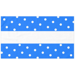 Toalha De Mesa Bandas de Polka Brancas Brilhantes Brilhantes Azul