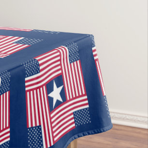 Toalha De Mesa Bandeira americana do estilo da arte popular