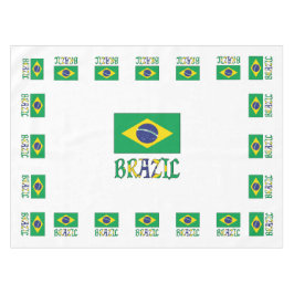 Toalha De Mesa Bandeira Brasileira com a Palavra Brasil