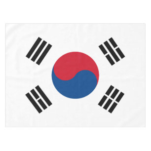 Toalha De Mesa Bandeira da Coreia do Sul