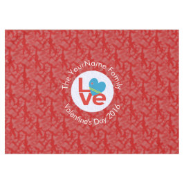 Toalha De Mesa Bandeira de Aruba Coração AMOR Vermelho Texto Pers