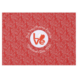 Toalha De Mesa Bandeira do Bahrein Coração AMOR Texto Personaliza
