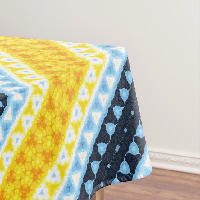 Toalha De Mesa Bandeira do Orgulho Boho Groovy Geométrico Abstrat (Posição Original)