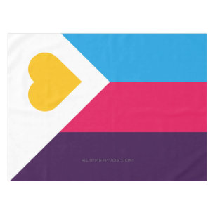 Toalha De Mesa Bandeira do orgulho da poliamoria tricolor do Slip