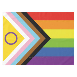 Toalha De Mesa Bandeira do orgulho intersexo SlipperyJoe's fundo 