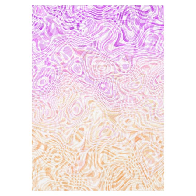 Toalha De Mesa Bandeira do Orgulho Trixic Abstrata Boho Ondulada  (Frente)