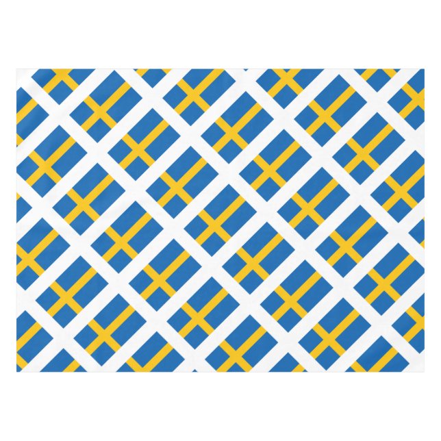 Toalha De Mesa Bandeira do sueco da suecia de Sverige (Frente (Horizontal))
