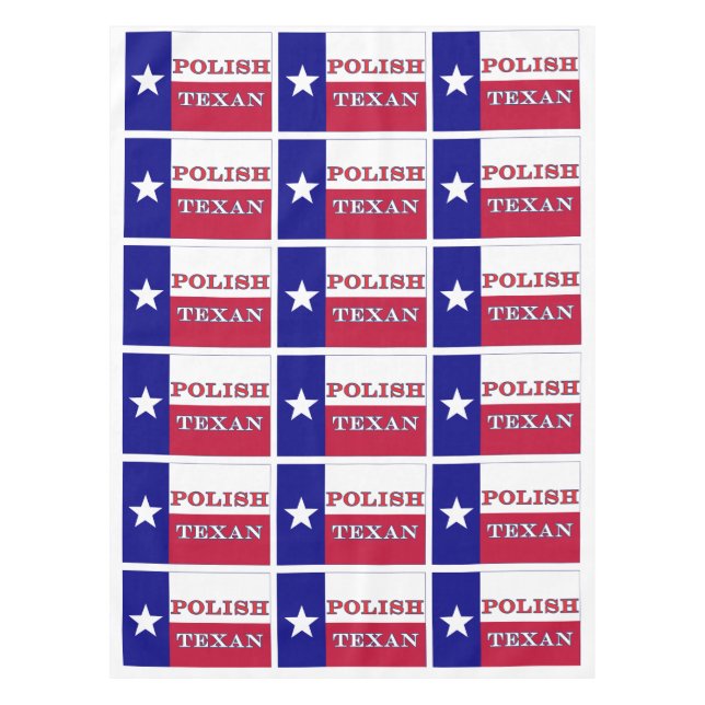 Toalha De Mesa Bandeira do Texas Polonês (Frente)
