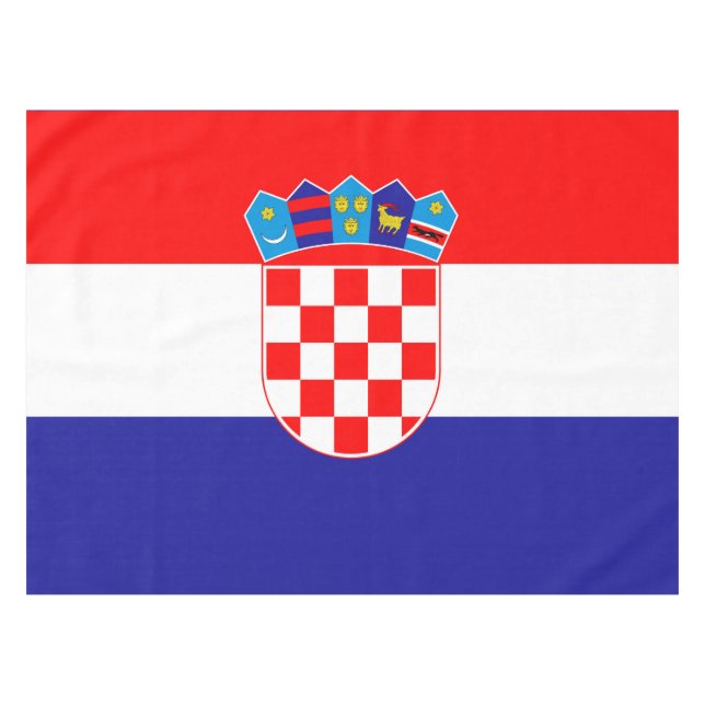 Toalha De Mesa Bandeira nacional da Croácia Zastava Hrvatske (Frente (Horizontal))