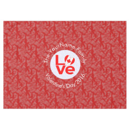 Toalha De Mesa Bandeira Personalizada LOVE Vermelho Canadense