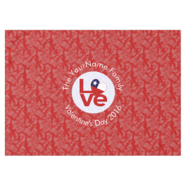 Toalha De Mesa Bandeira Personalizada LOVE Vermelho Chile