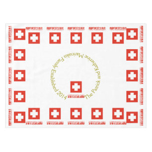 Toalha De Mesa Bandeira Suíça e Suíça