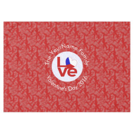 Toalha De Mesa Bandeira Vermelha de Amor da República Tcheca Pers