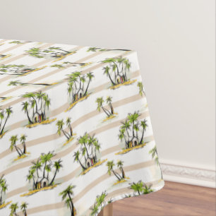 Toalha De Mesa Barraca e palmas tropicais