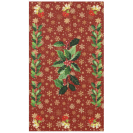 Toalha De Mesa Bebê dança natalina anjos vermelhos e flocos de ne