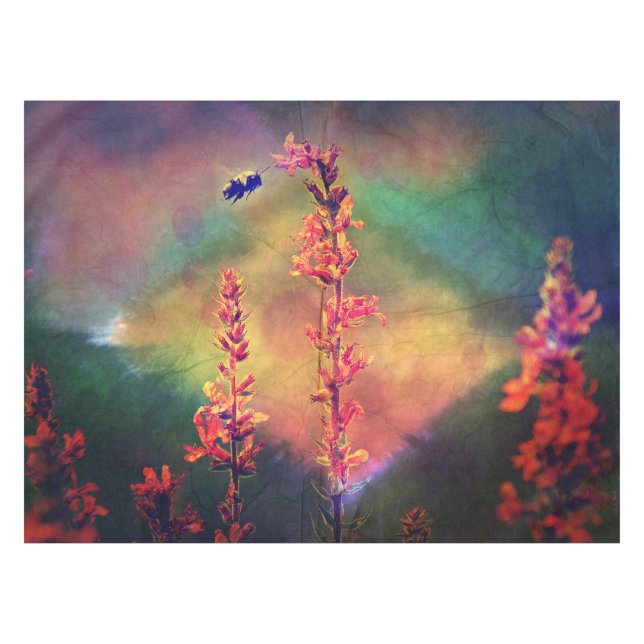 Toalha de Mesa Bee N Wildflowers Diamond Earth Ton (Frente (Horizontal))