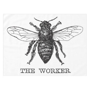 Toalha De Mesa Bee Worker Honey Black Bumblebee