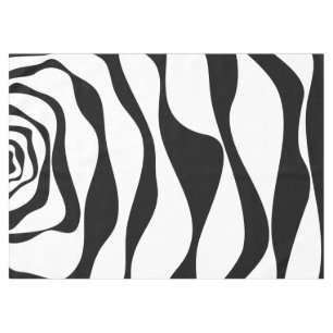 Toalha De Mesa Bei e Fluxo 4 - Preto e Branco