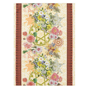 Toalha De Mesa Beira da flor da estrela de David