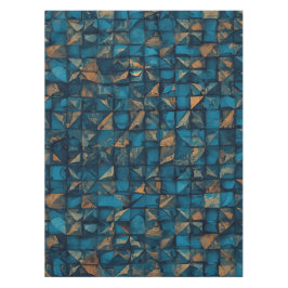 Toalha De Mesa Bela Aparência de Patchwork em Azul Escuro