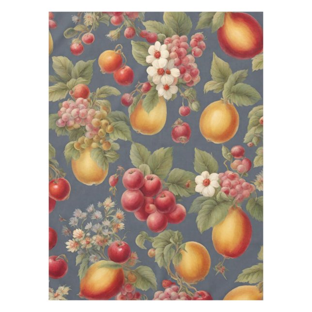 Toalha De Mesa Belas Frutas e Flores. Estilo francês (Frente)