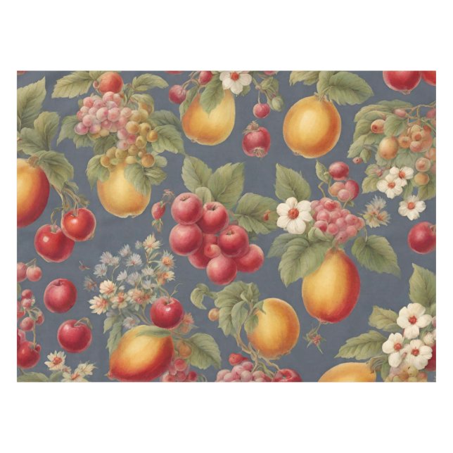 Toalha De Mesa Belas Frutas e Flores. Estilo francês (Frente (Horizontal))
