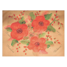 Bella Tablecloth com Vermelho