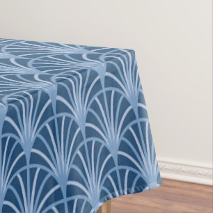 Toalha De Mesa Belo Blue Vintage Padrão de Ventilador Japonês