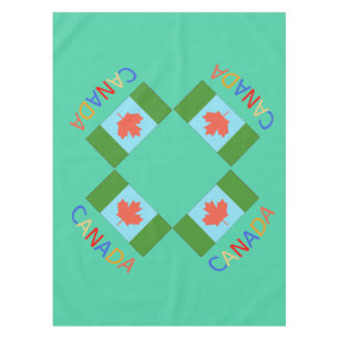 Toalha De Mesa belo estilo de arte canadense maple folha flag ver