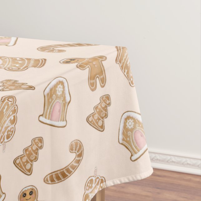 Toalha De Mesa Biscoitos de Gengibre de Natal Balas de Cana  (Posição Original)