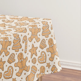 Toalha De Mesa Biscoitos de Homem de Gengibre Natal Bege Neutro