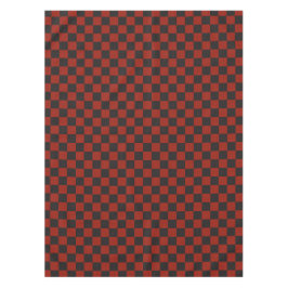 Toalha De Mesa Black and Deep red checkerboard pattern