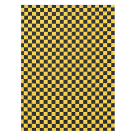 Toalha De Mesa Black and gold checkerboard pattern