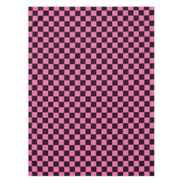 Toalha De Mesa Black and pink checkerboard pattern