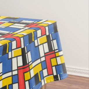 Toalha De Mesa Blocos de Cor do Estilo Mondrian