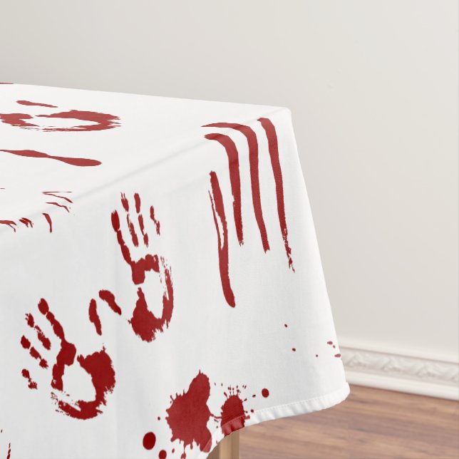 Toalha De Mesa Bloody Handprint Spatter Crime (Posição Original)