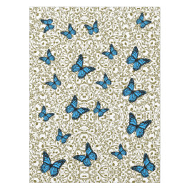 Toalha De Mesa Blue butterfly gold garden