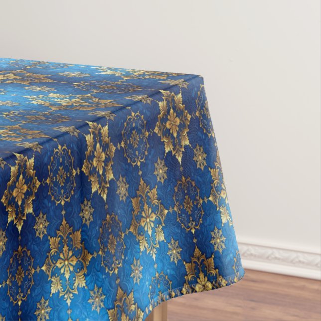 Toalha De Mesa Blue Decorative Holiday Tablecloth (Posição Original)