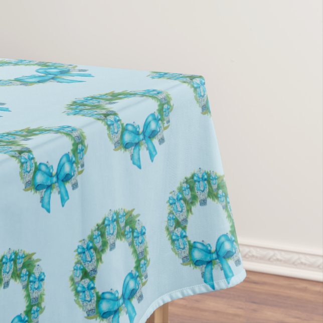 Toalha De Mesa Blue Dragon Chinoiserie Ginger Jar Jars (Posição Original)