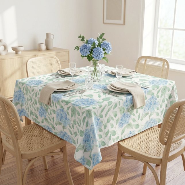 Toalha De Mesa Blue Green Watercolor Wildflower (Blue Green Watercolor Wildflower Table Cloth)