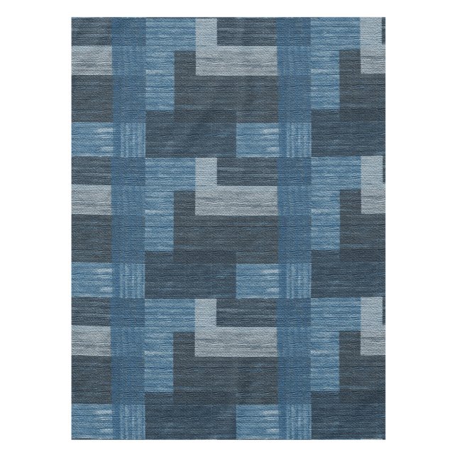 Toalha De Mesa Blue Jean patch Work (Frente)