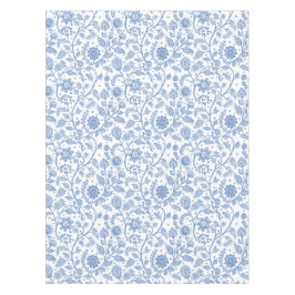 Toalha De Mesa Blue White Floral Botanical Pattern Modern Boho