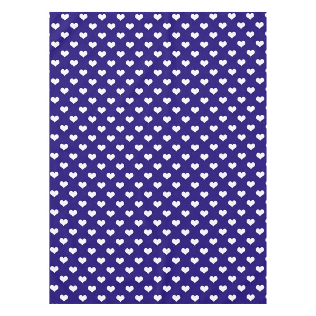 Toalha De Mesa Blue White Love Heart Design (Frente)