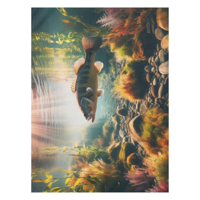 Toalha De Mesa Boca subaquática grande (Frente)